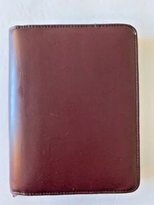 Franklin Brown Simulated Leather Compact Binder 6 Rings Zipper - Picture 1 of 7