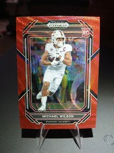 2023 Prizm Draft Picks MICHAEL WILSON Rookie Red Wave #147 Stanford - Picture 1 of 2
