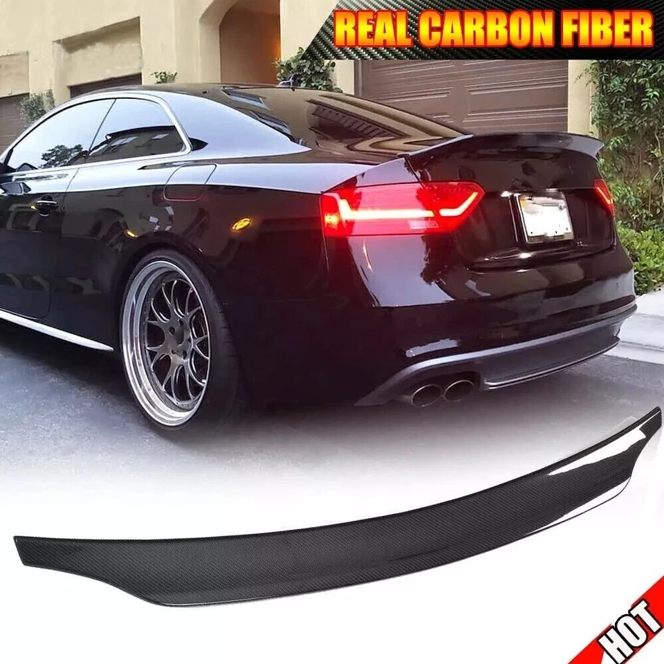 Alerón labial trasero Highkick carbono real para Audi S5 RS5 cupé 2009-2016 Foto 1 de 4