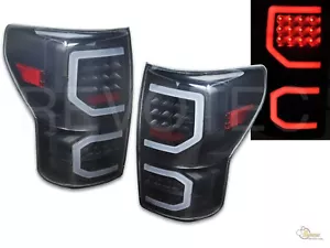 Black Smoke C-Bar Full LED Tail Lights For 2007-2012 Toyota Tundra SR5 Pickup - Foto 1 di 11