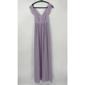 SHOW ME YOUR MUMU JUNE LILAC CHIFFON MAXI DRESS SIZE X-SMALL NWOT - Picture 1 of 4