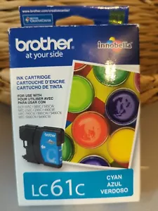 Brother LC61C Cyan Ink Cartridge Genuine EXP 10/10 - Picture 1 of 2