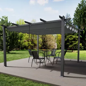 More details for aluminium pergola awning gazebo canopy outdoor furniture barbecue party garden