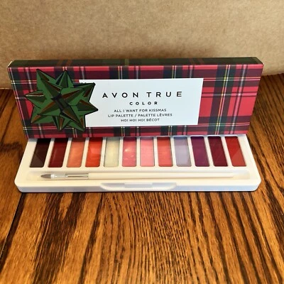 Avon True Color All I Want For Kissmas Lip Palette 12 shades Christmas Makeup - Image 1 of 4