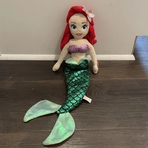 TY The Little Mermaid Ariel Plush Doll Beanie Baby - Picture 1 of 10