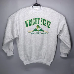 NUEVA Sudadera De Colección Años 90 Wright State University Raiders Adulto XL Gris Vikingo - Imagen 1 de 7