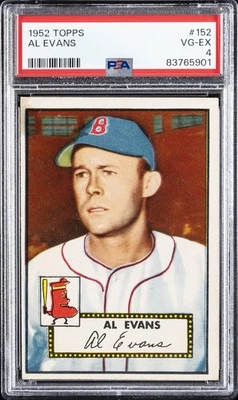 1952 TOPPS #152 AL EVANS PSA 4 - Image 1 of 2