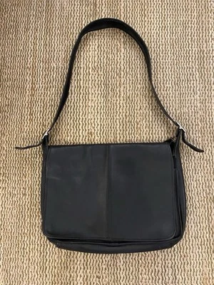 Bolso Mensajero Grande Negro Solapa Completa Coach Legacy De Colección 5206 Foto 1 de 4