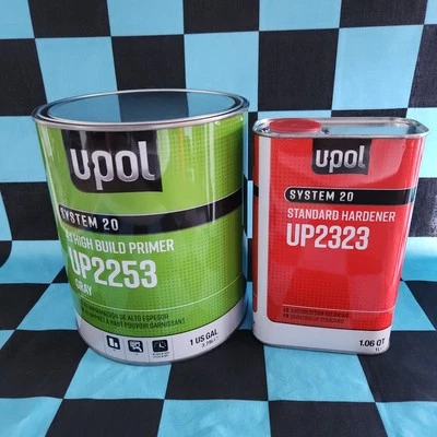 KIT DE CONSTRUCCIÓN ALTA GRIS IMPRIMACIÓN 2K Upol #2253 galón #2323 endurecedor -KIT Foto 1 de 3