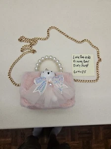 Kids Purse Bear Princess Chain straps Pearl Handle Handbag Posh Clutch  - Picture 1 of 16