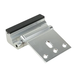 Cerniera per porta per mobili in lega di alluminio da 1 pezzo con vite argento - Foto 1 di 12