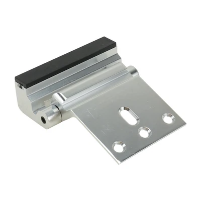 Cerniera per porta per mobili in lega di alluminio da 1 pezzo con vite argento - Immagine 1 di 4