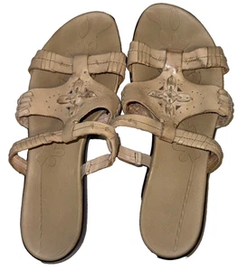 Zapatos Sandalia Drexlite Cuero Tostado Puntera Abierta Ideales Mujer Talla 6.5 Cuero Sin Cordones - Imagen 1 de 7