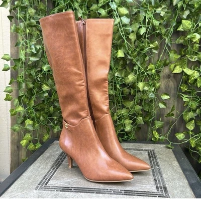 Botas altas Charter Club coñac/camello para mujer de cuero sintético talla 8 M nuevas sin etiquetas Foto 1 de 4