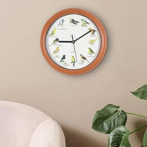 Bird Clock with Sound Singing Bird Wall Clock 10 inch - Picture 1 of 7