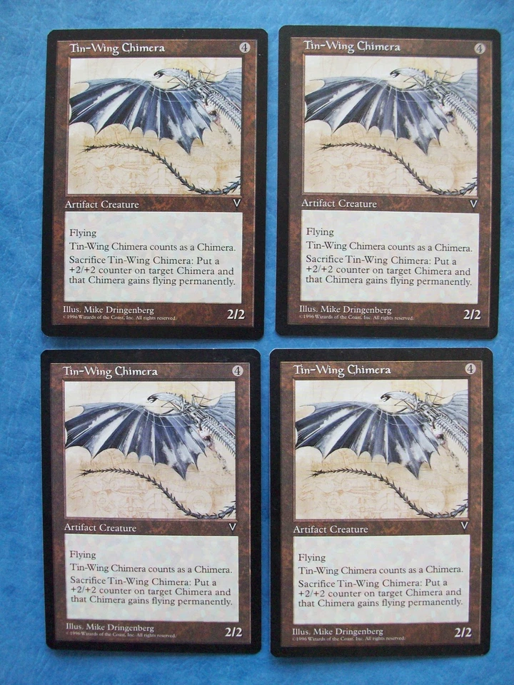 MTG Magic the Gathering TIN-WING CHIMERA VISIONS LP X4 ACTUAL PICTURES - Image 1 of 1