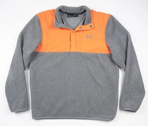 Under Armour Pullover Fleece Flor Golf Sweatshirt Herren Medium Blaze Orange Grau - Bild 1 von 13