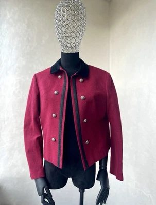 VTG LODEN Austrian Short Red Wool Women’s Jacket Blazer Sz 40 M 6 - Image 1 of 4