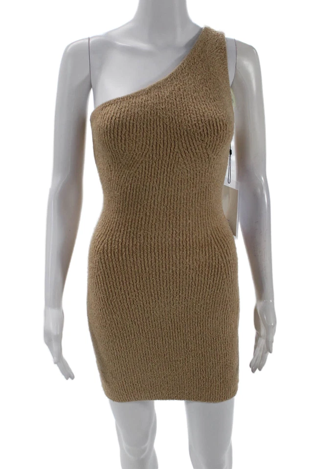 4207418-WARDROBE.NYC Womens HB Mini Dress - Beige Size M - Image 1 of 1