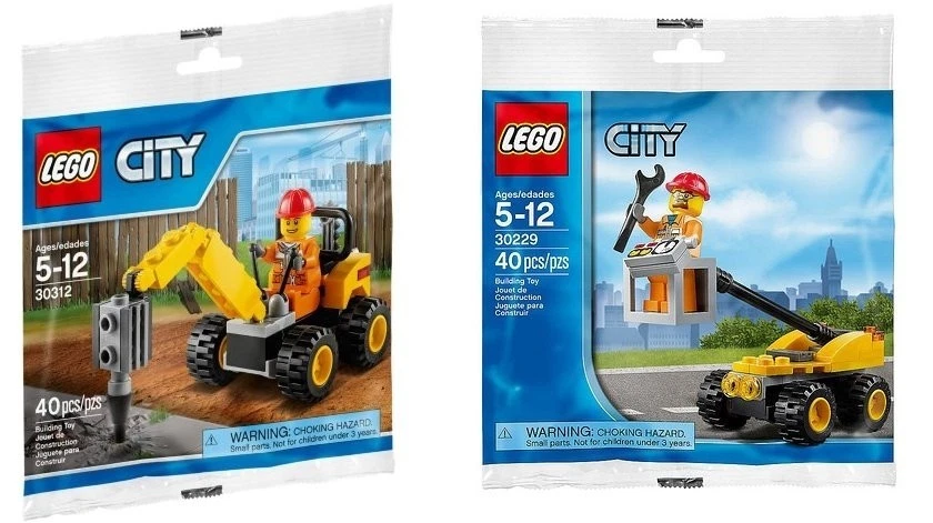 LEGO City Miner Mining Worker Driller Lift 30312 30229 30152 Minifigure Polybags - Image 1 of 1