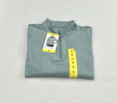 Top activo Soybu para mujer manga larga 1/4 cremallera, verde, talla S Foto 1 de 4