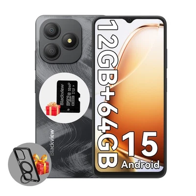 Blackview WAVE 9C Smartphone 12GB+64GB 6,56" Android 15 Handy 5000mAh + 32GB TF - Bild 1 von 4