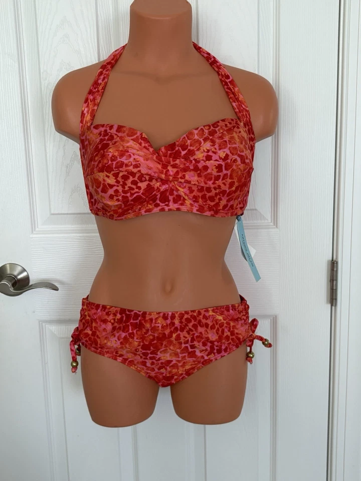 Antonio Melani Orange 2 Pce Halter Bikini Set NWT - Image 1 of 4