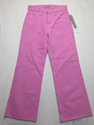 NUEVO CON ETIQUETAS HUDSON Rosie Jean Mujer 25 (26x28) Pierna Ancha Botón Mosca Elastizado Rosa Fucsia Foto 1 de 4