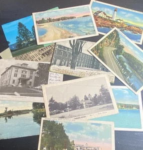 Ephemera Lot 12 Vintage & Antique Maine USA Postcards Posted & Unposted - Bild 1 von 5