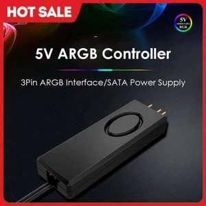 5V ARGB Controller SATA Pin Power Supply Desktop Chassis Fan LED Remote Control - Afbeelding 1 van 8