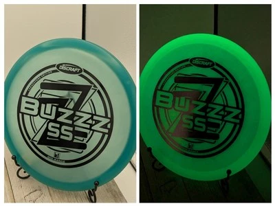 New Discraft Ledgestone 2025 Z Glo Glow Buzzz SS Midrange Golf Disc 177+ Grams  - Image 1 of 4