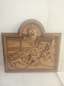 Dale Earnhardt The Intimidator resina fundida 3D talla de madera Kim Murray - Imagen 1 de 7