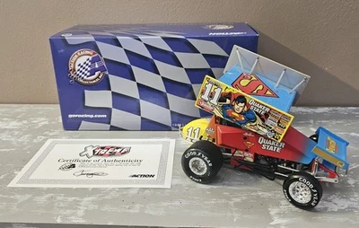 1999 STEVE KINSER # 11 SUPERMAN QUAKER STATE 1:18 DIECAST ACTION SPRINT CAR - Image 1 of 4