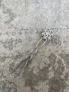 auroura borealis Brautschleier Haarnadel ca. 5" lang rund Strass Ornament - Bild 1 von 1