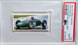 1962 Petpro Grand Prix Racing Cars #34 Graham Hill Rookie Card RC PSA 8 NM-MT - Picture 1 of 2