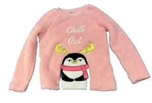 Holiday Time Sweatshirt Damen Gr. M rosa Pinguin bequem kuschelig warm festlich Party - Bild 1 von 9