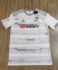 NWT MLS Los Angeles Large  FC  Soccer Adidas YouTube TV Jersey Youth Medium - Picture 1 of 9