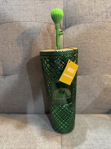 Starbucks 2024 Wicked Gemstone Cold Cup Emerald City with Straw Topper 24Oz. Neu mit Etikett - Bild 1 von 9