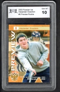 ALEX OVECHKIN 2003-04 Russian Ice #8 Pre-Rookie Preview Grade RGA 10 Gem Mint RC - Picture 1 of 2