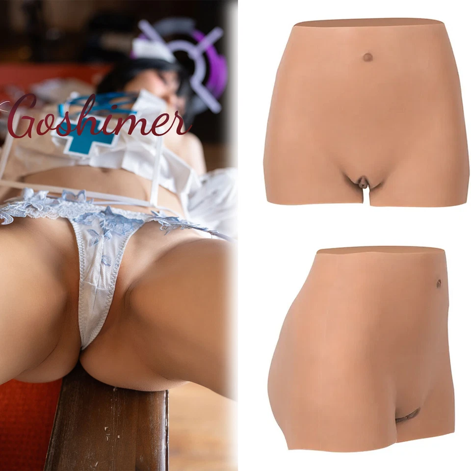 Silicone Fake Vagina Shorts Panty HipShaping Pants For Transgensers Crossdresser - image 1 of 4