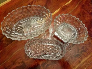 Fostoria Set Of 3 Serving Pieces - Picture 1 of 6