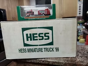 1999 HESS CAMIÓN DE BOMBEROS EN MINIATURA (OPEN FRESH NEW CASE) MIMB - Imagen 1 de 4