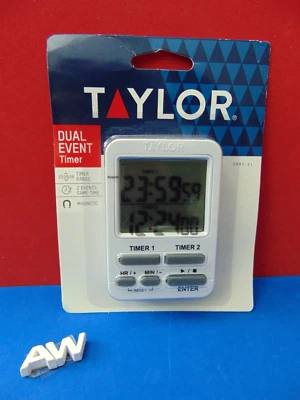 Taylor Dual Event Timer 5880-21 磁性 白色 全新未拆封 — 第 1/4 张图片