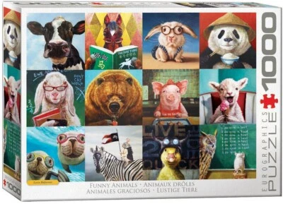 Funny Animals 1000 Piece Jigsaw Puzzle Eurographics New - Image 1 of 3