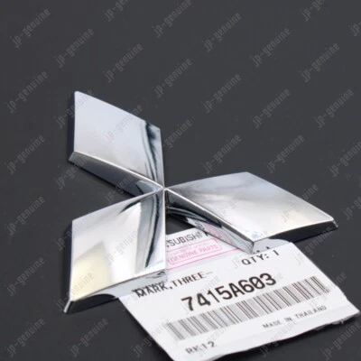 OEM Genuine MITSUBISHI Lancer Mirage Outlander Front Bumper Grille Chrome Emblem - Image 1 of 4