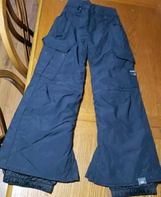 Pantalones de esquí de snowboard Quicksilver Dry Flight Technology 10K jóvenes 8 PEQUEÑOS negros Foto 1 de 4