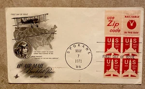 Copertina Primo Giorno JACK KNIGHT "L'asso del servizio postale" 1971 Spokane WA. - Foto 1 di 2