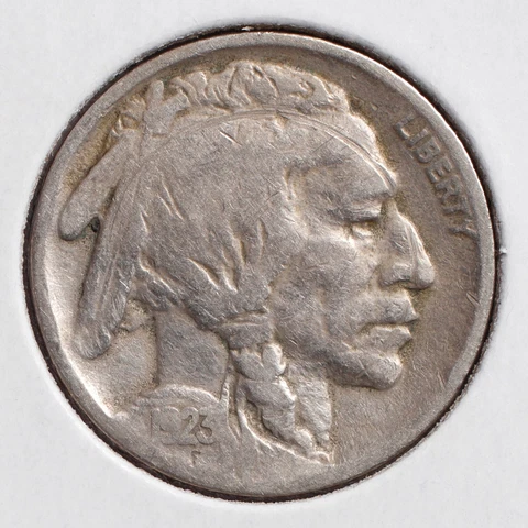 1923-P  5C Buffalo Nickel -  VG - circle mark OBV (actual coin pictured) Cover
