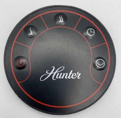 Hunter Round Black Remote Control 2 1/2" diamter,  Tested, Working, New Battery - Image 1 of 4