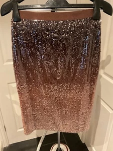 PURE Collection Pencil Skirt Size 8 Ombré Brown Purple Sequin NEW TAGS £130rrp - Picture 1 of 9
